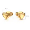 Stud Orecchini a cuore d'oro vintage oro per donne Girls inossidabile acciaio Love donazioni di festa di nozze HDE69 3128