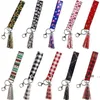 Nappe Cordini in pelle Cinturino Bracciale Braccialetti Portachiavi Portachiavi Portachiavi Scozzese Griglia Girasole Cuore Modello Borsa Ciondolo Portafogli