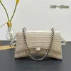 Mini Chain Totes Fashionable Design Hourglass Bag Novel Handbag with Irregular Shape High Quality Handbag Crocodile embossing 9 Styles color