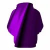 Moletons moletons de moletons com capuz de capuz Men Men roxo com capuz casual Sweatshirt Festa imprimida 3D Capuz Anime Swea de manga longa