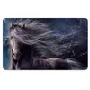 Mattor Hästgrupp Tryckdörrmattor Galloping Printed Kitchen Mat Bedroom Decor Animal Floor Non-Slip Flannel mattor