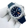 남성 자동 기계식 시계 40mm 풀 스테인레스 스틸 스트랩 다이버 Sapphire Luminous Watch 비즈니스 캐주얼 Montre De Luxe 고품질 탐색기 2836 운동