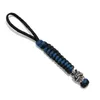 سلاسل المفاتيح عالية الجودة عتيقة Spartan Warrior Metal -keychain Lanyard المصنوعة يدويًا على قيد الحياة Paracord Rope Viking Rune Bead Key Ringskeycha