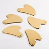 New Style Beauty Guasha Body Eyes Neck Massager Electroplating Gold Heart Shape 304 Stainless Steel Face Gua Sha Tool Massage Scraping Board