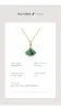 Nieuwe Sterling zilveren Malachiet elegante kleine ketting Womens geavanceerde Clavicleglai