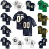 Thr Custom College Football Jersey 40 Drew White 5 Manti Te'o 6 Jerome Bettis 6 Equanimeous St. Brown Men Kvinnor Youth Kids Stitched