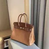 럭셔리 여성 Birkinss 핸드백 가방 악어 색상 H 플래티넘 홈 수제 경사 스팬 고급 대형 외국 스타일