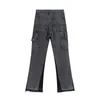 Casual Womens Jeans Slim Pants With Logo dragknapp Knapp dekoration Bekvämt andningsbart tyg utomhus slitage