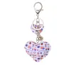 Orders Heart Shape Key Ring Independence Day Flag Party Favor Colorful American Flag Keychains Independence Day Key Chain Souveni