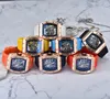 Прозрачные модные автоматические кварцевые часы мужские водонепроницаемые наручные часы со скелетом с женским и мужским кожаным ремешком274T