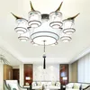 New Chinese Style Ceiling Lights Living Room Lamp Restaurant Light Simple Modern Fabric Bedroom Fixture Ceiling Led Package Combination