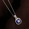 Pendant Necklaces Bague Ringen Delicate Geometry Crystal Necklace For Women Fashion Female Jewelry 4 Colors Gemstone Weddings GiftPendant