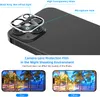 Kamera skyddsskärmsskydd för iPhone 15 14 11 12 mini 13 Pro Max Samsung Huawei Xiaom Oppo Full Lens Film Tempered Glass