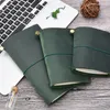 Notepads Genuine Leather Travel Notebook DIY Journal 8 Colors Loose-leaf Retro Diary Portable School Office Books Exquisite GiftNotepads