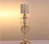 Metal Golden Crystals Candle Titular Delicado Abacaxi Tipo Casamento Candelabra Centerpiece Casa Decoração Castiçais JLA13389