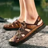 Sandals zomerheren verfrissende strandvakantie mode handgemaakte hoogwaardige comfortabele shoessandals