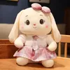새로운 플러시 장난감 유니폼 토끼 인형 넥타이 토끼 인형 어린이 생일 선물