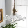 Lampy wiszące nordyckie retro na poddaszu proste światła salonu paliwa szklane edison w stylu oświetlenie vintage koryta latarnia