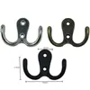 Hooks & Rails Units Alloy Coat Double Heavy Duty Wall Mounted For Hat Hardware Dual Prong Retro Hanger Home AccessoriesHooks