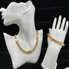 Homens para homens gargantilha colar de aço inoxidável pulseiras de aço 18k Designer de ouro Punk Curb Cuban Chain Hip Hop Pingente Jew259r