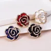 Simple Elegant Crystal Rhinestone Alloy Flower Brooches Women Wedding Collar Buckle Clothing Jewelry Accessories Brooch Gift