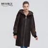 Miegofce New Winter Women Collection Faux Fur Jacka Ladies Coat Design Women Sheepskin Parka Kneelength Windproof Hood T200507