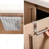 Rack de toalhas novo sobre a porta da porta pendurada suporte para suporte de aço inoxidável armário de cozinha cabide de trapo