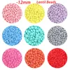 Kovict 100pcs 12mm Pearl Silicone Teether Lentil Beads Ecofriendly Diy Pacifier Chain Conclace Associory Toys8287155