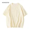 Moinwater Dames Khaki Solid T-shirts Vrouwelijke 100% Katoen Tees Dame Korte Mouw T-shirt Tops voor Zomer MT21025 220328