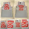 NA85 Toppkvalitet 1 25 Zack Morris Jersey Bayside Tigers Movie College Basketball Jerseys Grey 100% Stiched Size S-XXL