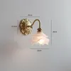 Wall Lamp Frosted Glass LED Light Switch Socket Home Decor Indoor Lighting Living Room Bedroom Beside Copper Lampara ParedWall