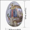 Other Event Party Supplies Festive Home Garden Easter Gift Decoration Egg-Shaped Colorf Bunny Rabbit Candy Chocolate Box Creative Mini Pac