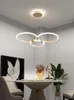 Pendant Lamps Modern Led Living Room Lamp Dining Table Ceiling Chandelier Kitchen Indoor Gold Dimmable Acrylic Hanging Light FixturePendant