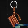 Mens Wood Carved Abacus Shaped Key Chain Ring Holder Lucky Keychain Gift For Trendy Car Drop Delivery 2021 Keychains Fashion Accessories Xwy