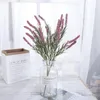 Flores decorativas Guirnaldas Rama Provenza Lavanda Plástico artificial Boda de alta calidad para la decoración del hogar Grano Navidad Fake PlantDecor