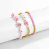 Бисерные пряди корейская мода красочные семенные бусинки браслеты для женской девочки 2022 Тенденция Цветы Эластичные многослойные ювелирные изделия LARS22