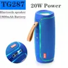 Haut-parleur Bluetooth de 20W High Power TG287 Colonne portable étanche pour les haut-parleurs PC Speaker Boom Box Box Music Center FM TF