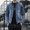 Giacche da uomo Giacca di jeans da uomo primaverile Coreano di tendenza Capispalla casual bello da uomo Colletto alla coreana Moda Cappotto da uomo di alta qualità