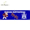 130 g/m², 150 D Material, NCAA Alabama AM Bulldogs-Flagge, doppelseitiger Druck, 1,5 x 5 Fuß (45 cm x 150 cm), Kettenwirkstoff, Banner-Dekoration, fliegende Hausgarten-Flagge