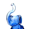 8.6-Inch Elephant Themed Glass Hookah Bong - Blue Color, 14mm Female Joint