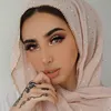Luxury gold Chiffon Head Scarf solid Soft Long Muslim Scarves For Women Hijab musulman femme Shawl and Wrap foulard islamique 220727