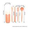 Creative Wheat Portable Tableware Set Knife Fork Spoon Chopsticks Picnic Student Tablewares Group Outdoor Travel Gifts WH0265