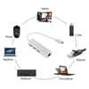 Nätverksnav USB 3.1 Type-C-port till USB Hub RJ45 LAN Network Card Fast Ethernet Adapter Cable USB2.0 Wired för Windows Mac iOS Android RTL8152 PC MacBook Laptopop