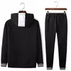 Men's Tracksuits Men Hoodies Sportswear Fitness Tracksuit Black And White Sets Casual Mens Clothing 2PC Sweatshirt Sweat PantsMen's