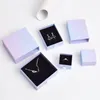 12pcs Cardboard Drawer Jewelry Set Gift Box Ring Necklace Bracelets Earring Gift Packaging Boxes With Black Sponge 220509