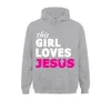 Men's Hoodies & Sweatshirts This Girl Loves Jesus Faith Based Quote Christian Pullover Hoodie Latest Normal Women Sportswears Fitness