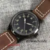 Horloges 42mm Zwart PVD Automatisch Heren Polshorloge Miyota8215 ST1612 Steriele Wijzerplaat Groene Lichtgevende Merken Saffierglas Horloges WW