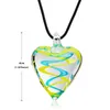 Pendant Necklaces 2022 Trendy Murano Inspired Glass Mix Spiral Heart Necklace Boho Handmade 6 Color For Women Gifts Heal22