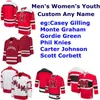 Miami University Redhawks College Hockey Jerseys Men's Casey Gilling Jersey Monte Gordie Gordie Green Phil Nies Johnson Customed