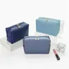 Voyage sac cosmétique trousse de maquillage femmes fermeture éclair maquillage sac à main organisateur Portable pochette de rangement toilette lavage sacs couleur unie